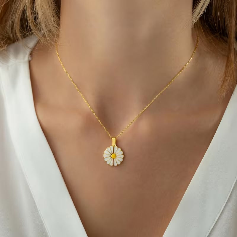 1pc, Personalized Custom Necklaces for Women, Gift for Her, Daisy Necklace, Birthday Gift for Mom, Personalized Name Necklace