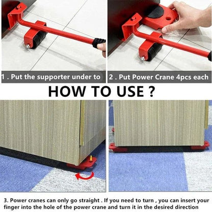 Heavy Duty Furniture Lifter & Mover Tool Set (5 Pieces)