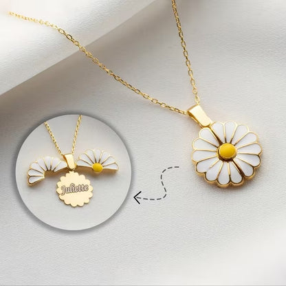 1pc, Personalized Custom Necklaces for Women, Gift for Her, Daisy Necklace, Birthday Gift for Mom, Personalized Name Necklace