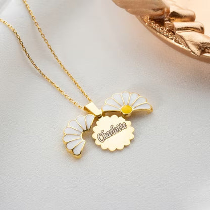 1pc, Personalized Custom Necklaces for Women, Gift for Her, Daisy Necklace, Birthday Gift for Mom, Personalized Name Necklace