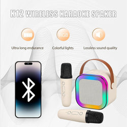 Double MIC WITH SPEAKER K12 Karaoke Machine