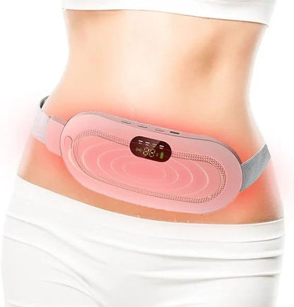 Electric Period Cramp Massager Vibrator Heating Belt for Menstrual Relief Pain Waist Stomach Warming Women