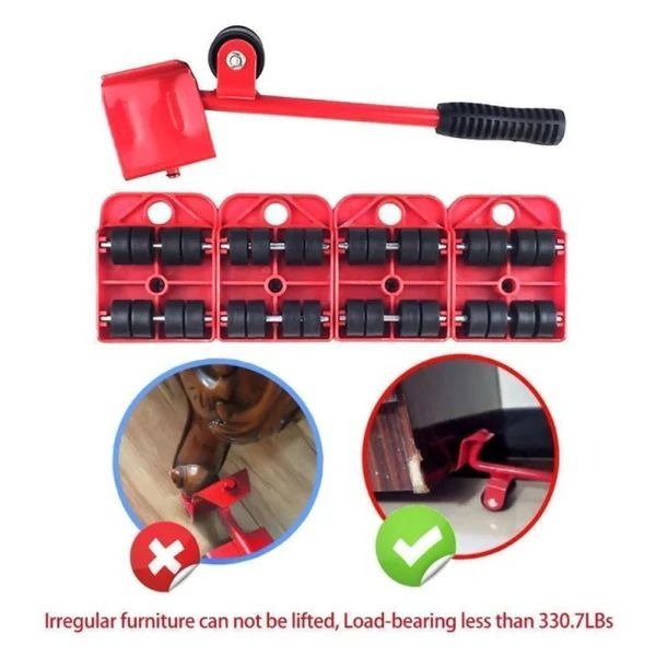 Heavy Duty Furniture Lifter & Mover Tool Set (5 Pieces)