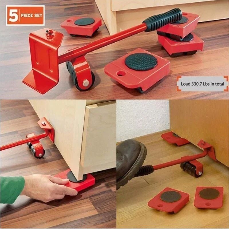 Heavy Duty Furniture Lifter & Mover Tool Set (5 Pieces)