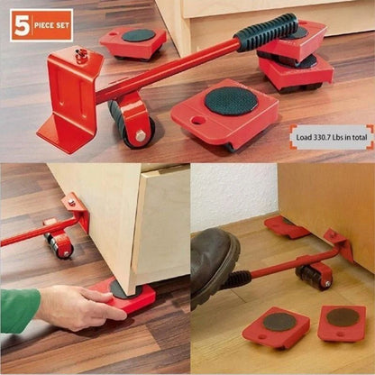 Heavy Duty Furniture Lifter & Mover Tool Set (5 Pieces)